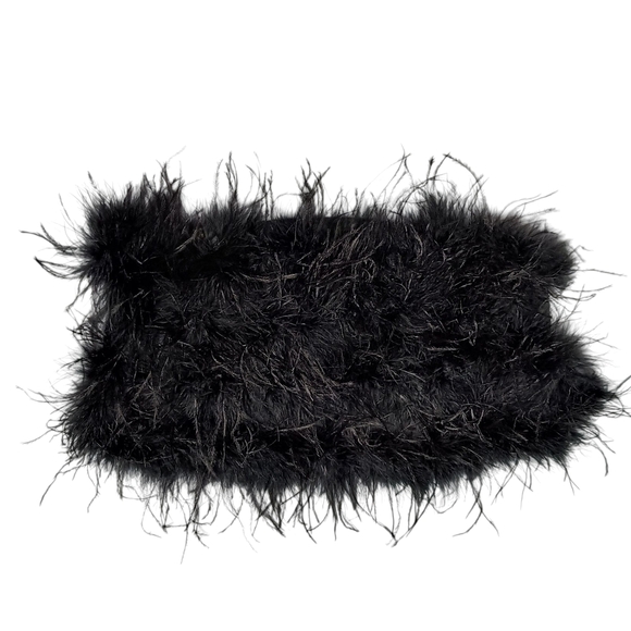 Emprada Catalina Black Feather Embellished Whimsigoth Fairy Crop Top M - Picture 2 of 9